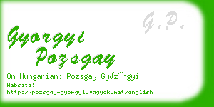 gyorgyi pozsgay business card